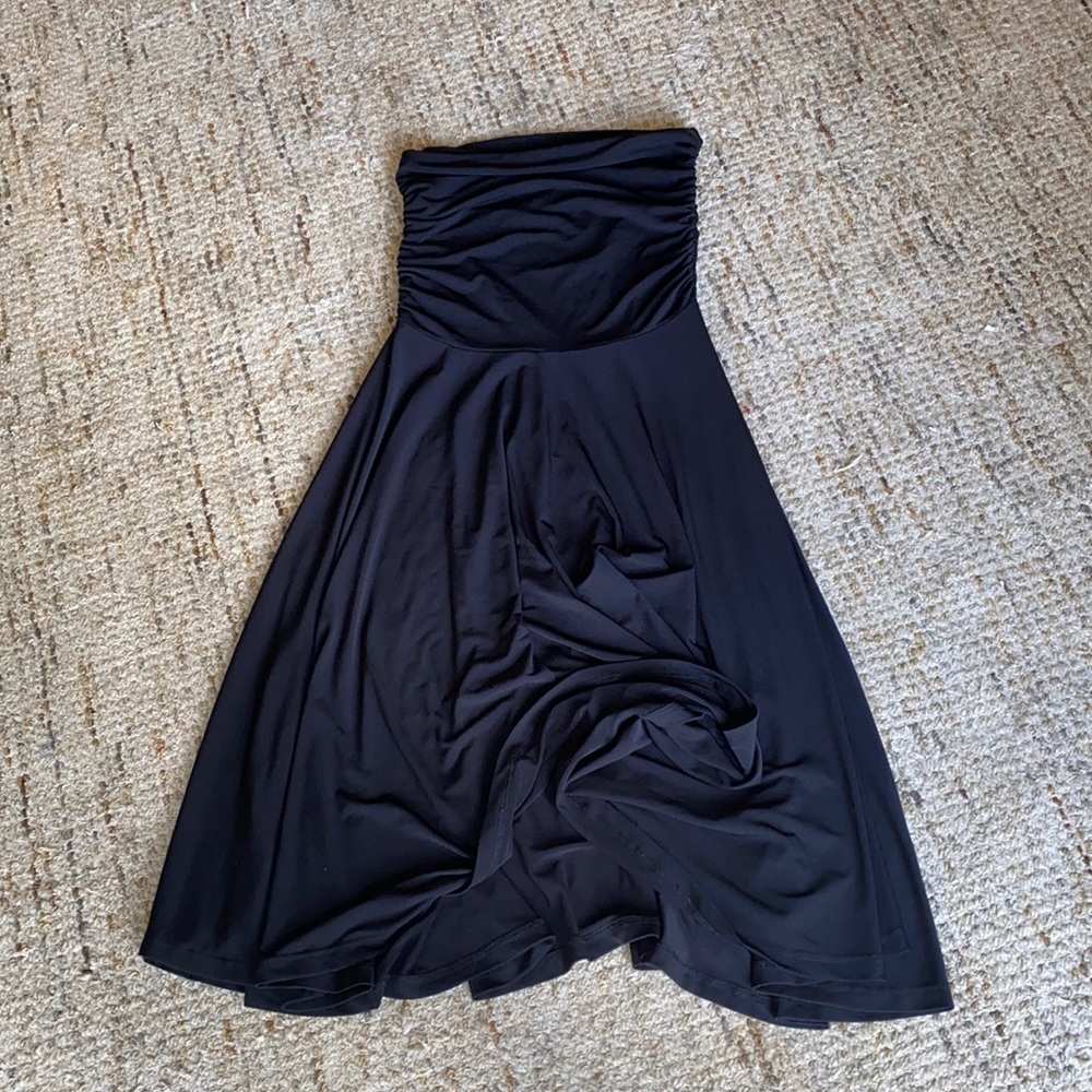 Black Convertible skirt and strapless dress.